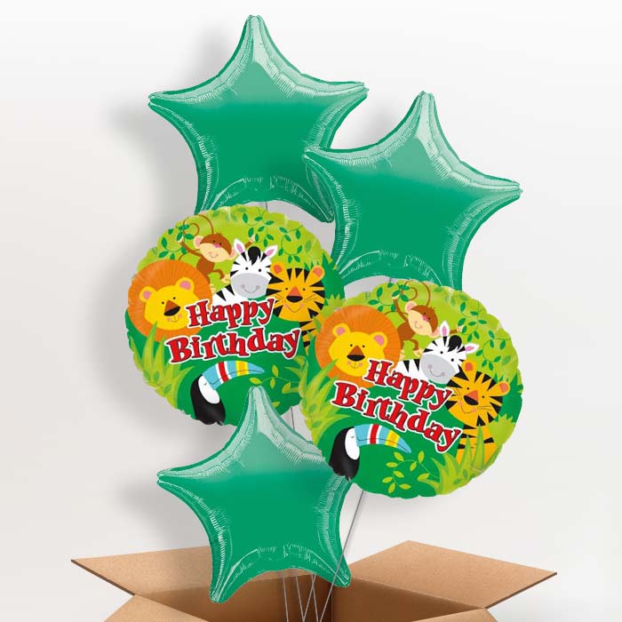 Jungle Birthday Balloons in a Box