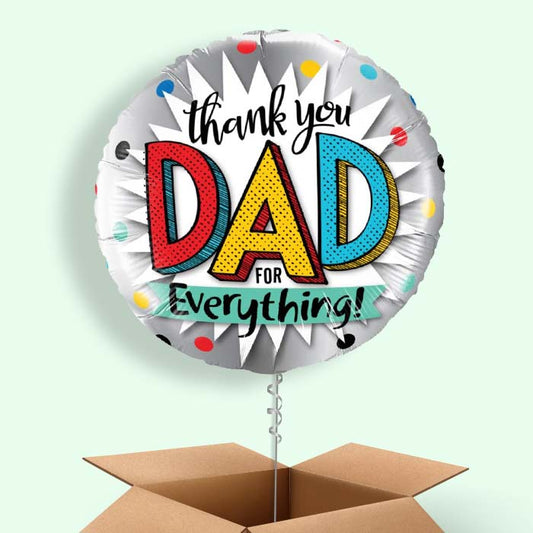 Thank You Dad Fathers Day Balloon in a Box