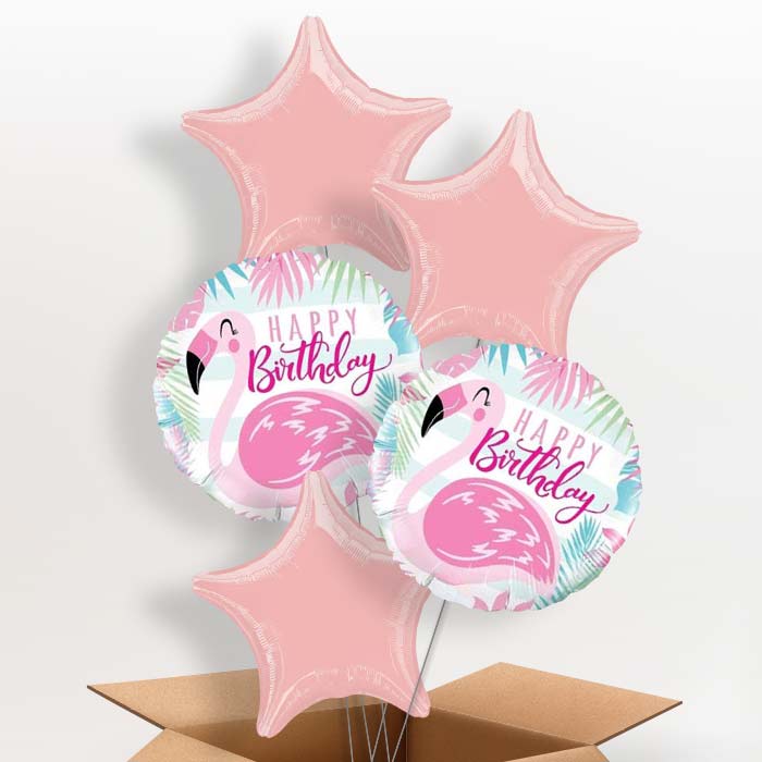 Flamingo Balloons in a Box (Happy Birthday)