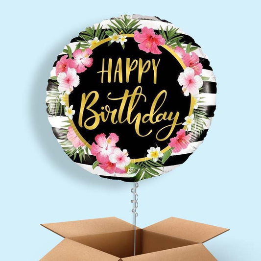 Tropical Happy Birthday Balloon in a Box