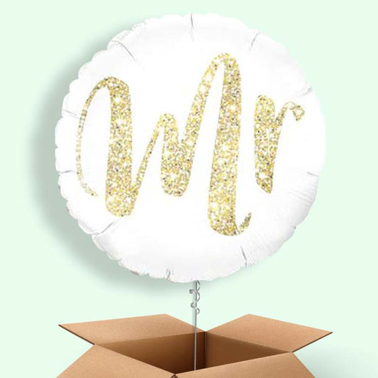 Mr Balloon in a Box (Gold)