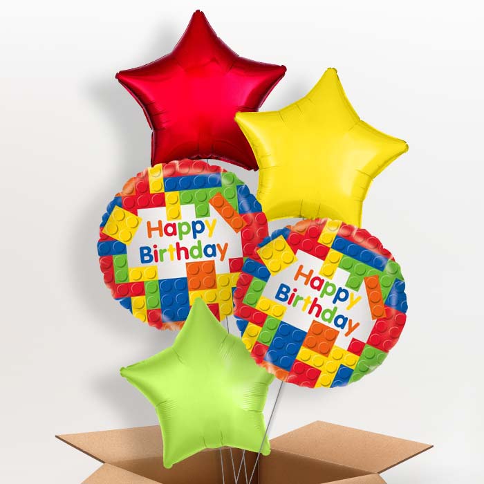 Building Blocks Balloons in a Box (Happy Birthday)