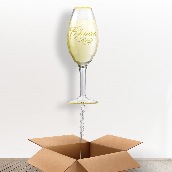 Champagne Glass Giant Shaped Balloon in a Box Gift - Giant Balloon | Small Indoor Plants