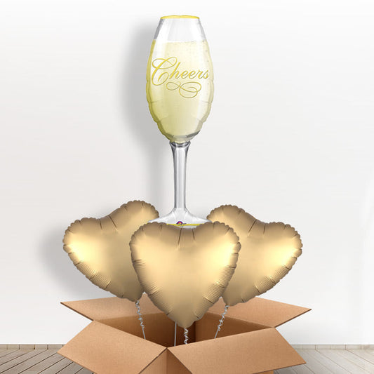 Champagne Glass Giant Shaped Balloon in a Box Gift