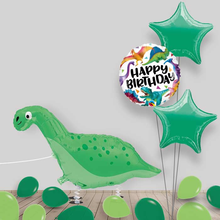 Inflated Brontosaurus Walking Dinosaur Shaped Balloons