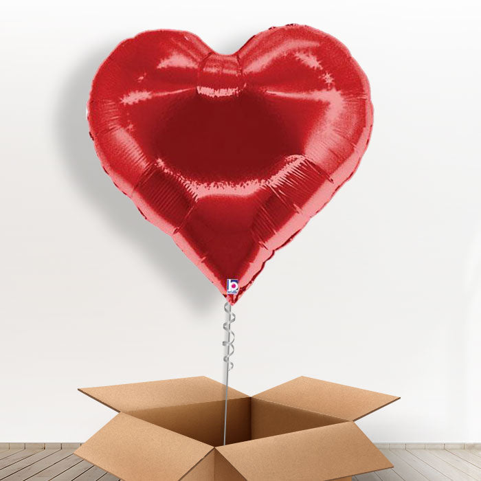Casino Red Heart Balloons in a Box - Giant Balloon | Small Indoor Plants