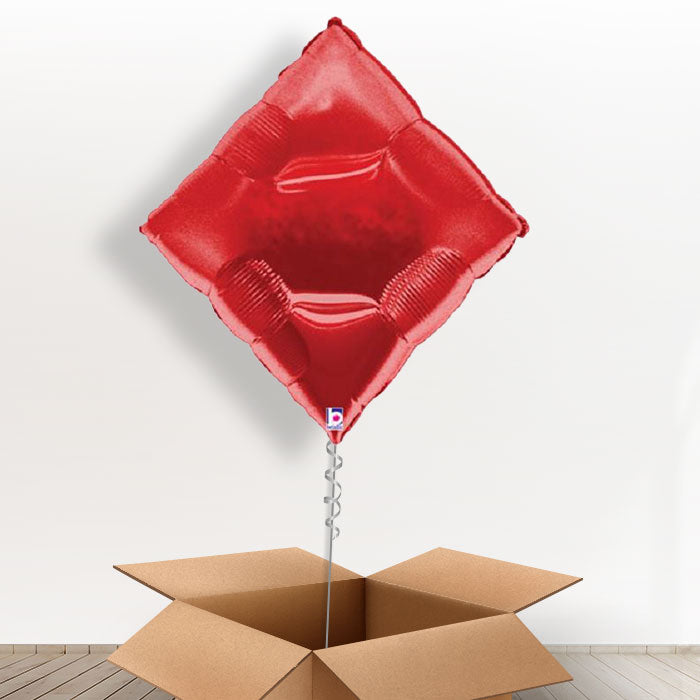 Casino Red Diamond Balloons in a Box - Giant Balloon | Small Indoor Plants