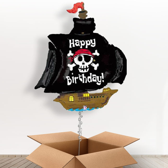 Pirate Ship Birthday Balloon in a Box