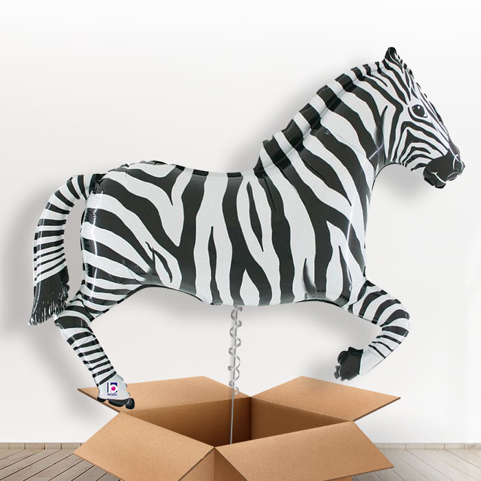 Zebra 40 inches Giant Shaped Balloon in a Box Gift - Giant Balloon | Small Indoor Plants