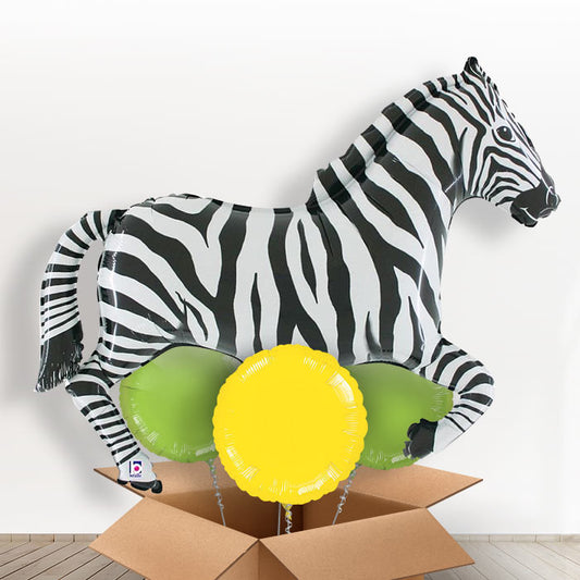 Zebra 40 inches Giant Shaped Balloon in a Box Gift