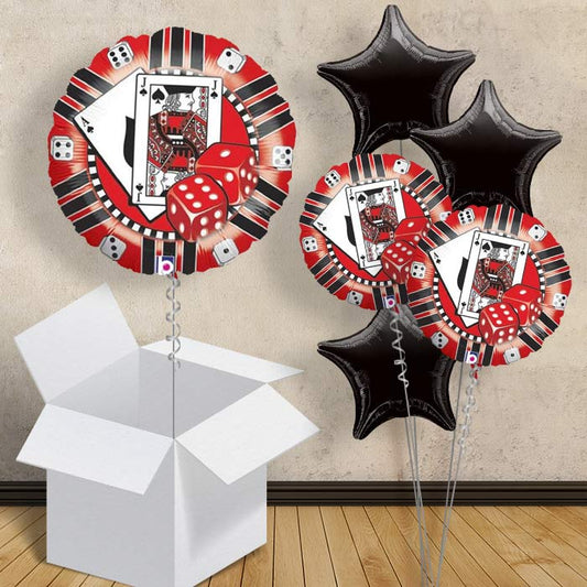 Casino Theme Balloons in a Box - 1 Balloon | Small Indoor Plants