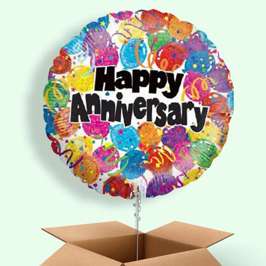 Wedding Anniversary Balloons in a Box (Dots)