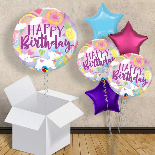 Treats and Unicorns Balloons for Birthday Delivered - 1 Balloon | Small Indoor Plants
