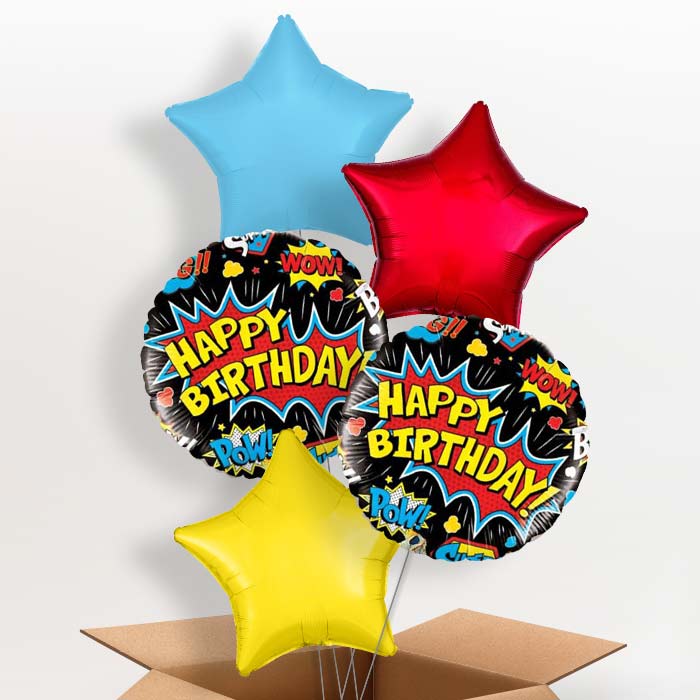 Superhero Balloons in a Box (Black Pow)