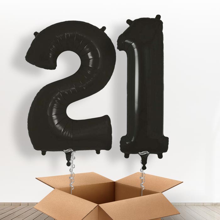 Black 21 Balloons in a Box