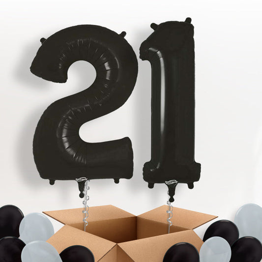 Black 21 Balloons in a Box