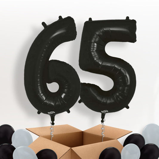 Black 65 Balloons in a Box