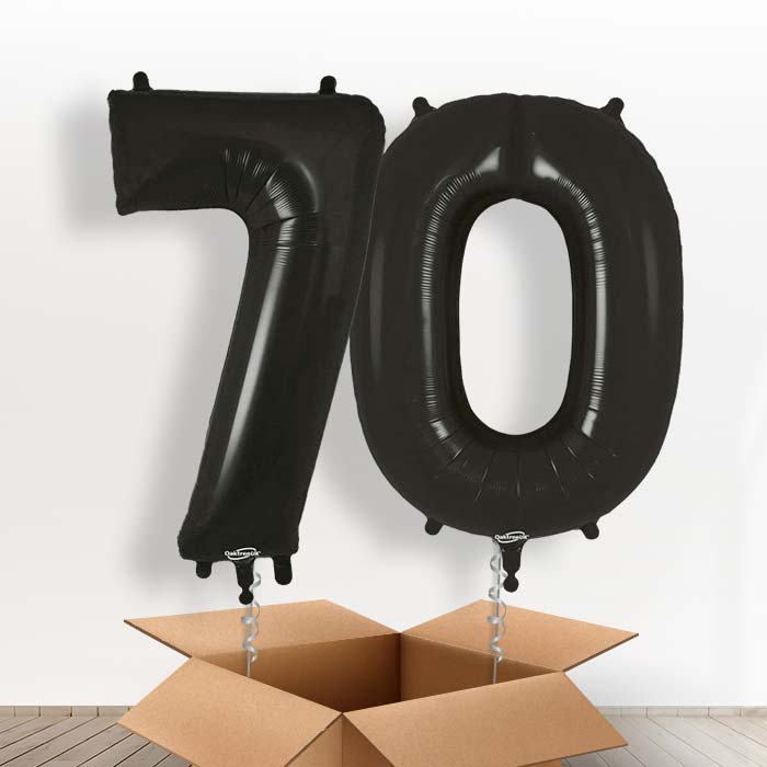 Black 70 Balloons in a Box