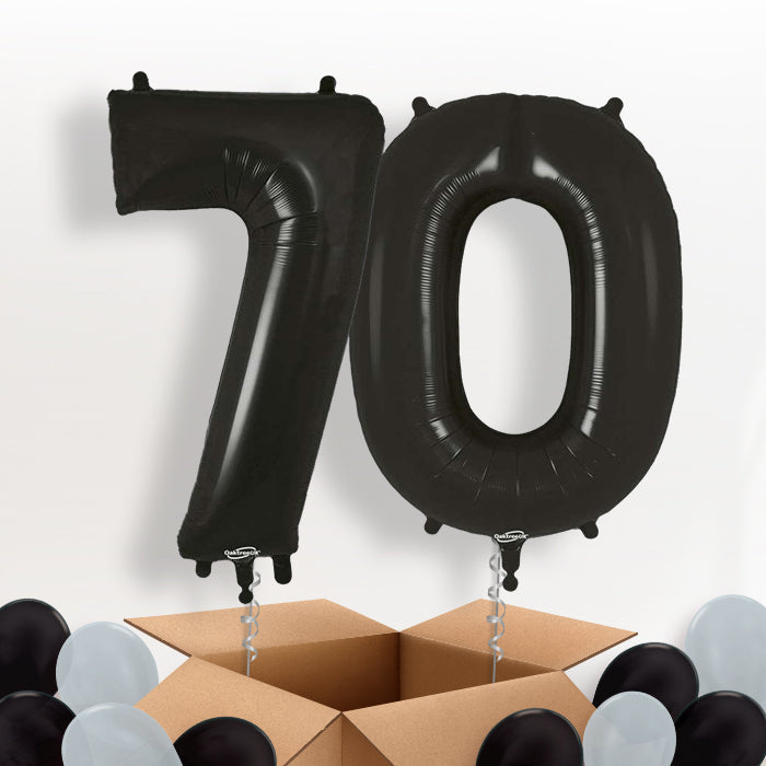 Black 70 Balloons in a Box