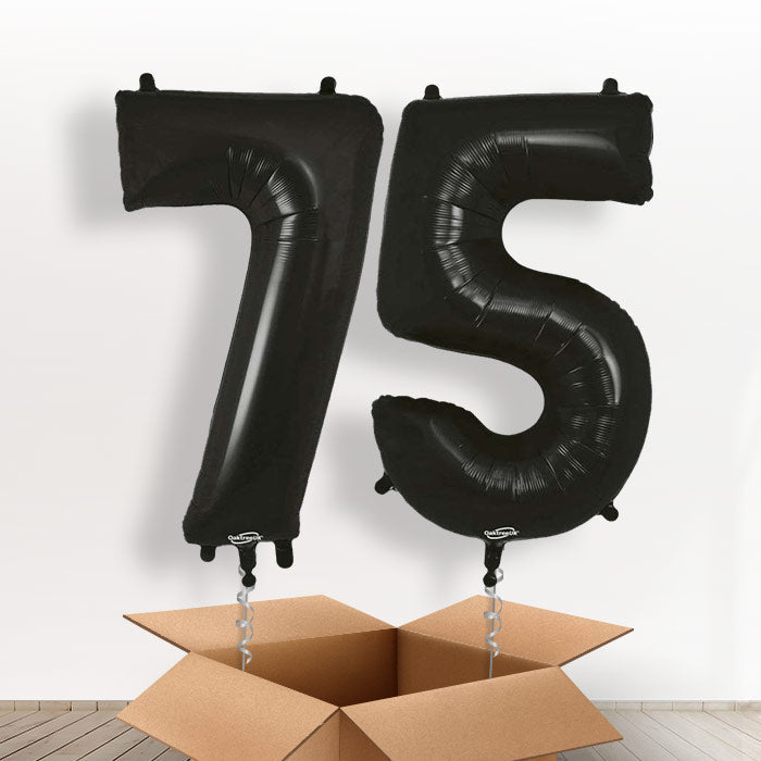 Black 75 Balloons in a Box