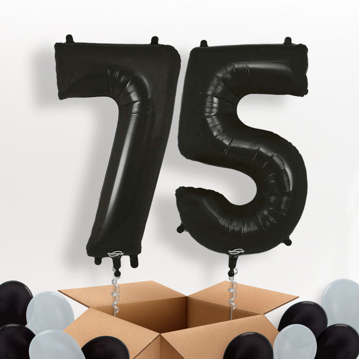 Black 75 Balloons in a Box