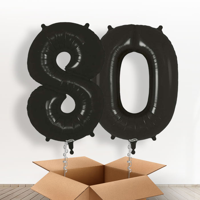 Black 80 Balloons in a Box