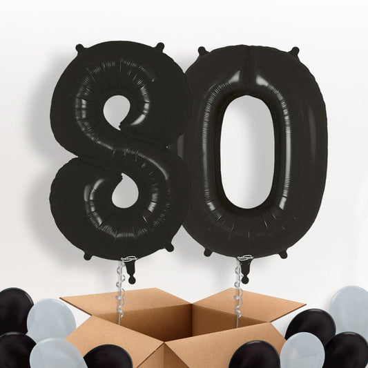 Black 80 Balloons in a Box