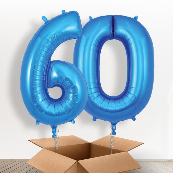 Blue 60 Balloons in a Box