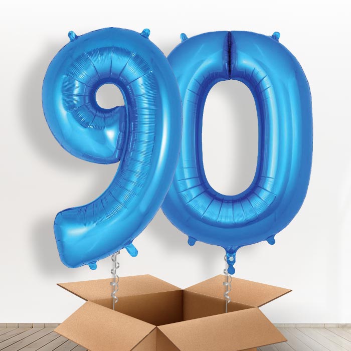 Blue 90 Balloons in a Box