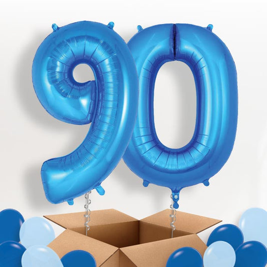 Blue 90 Balloons in a Box