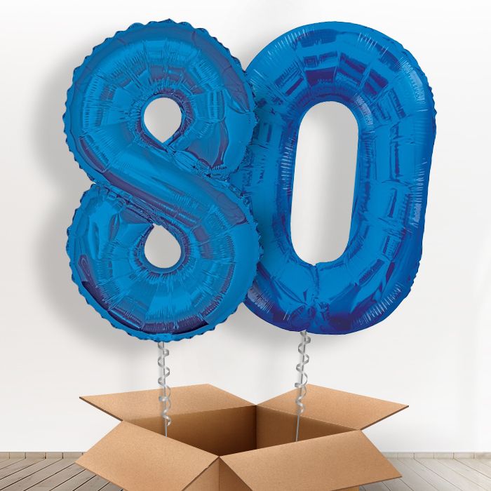 80 Balloons Delivered in a Box - Blue