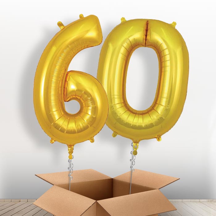 Gold 60 Balloons in a Box