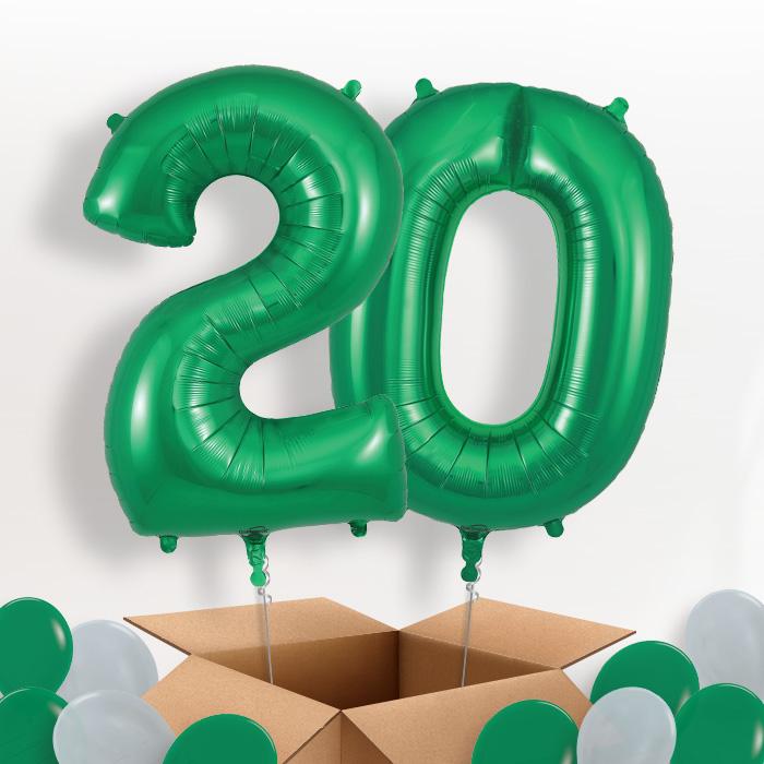 Dark Green 20 Balloons in a Box