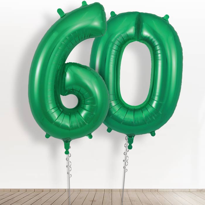 60 Balloons in a Box - Green