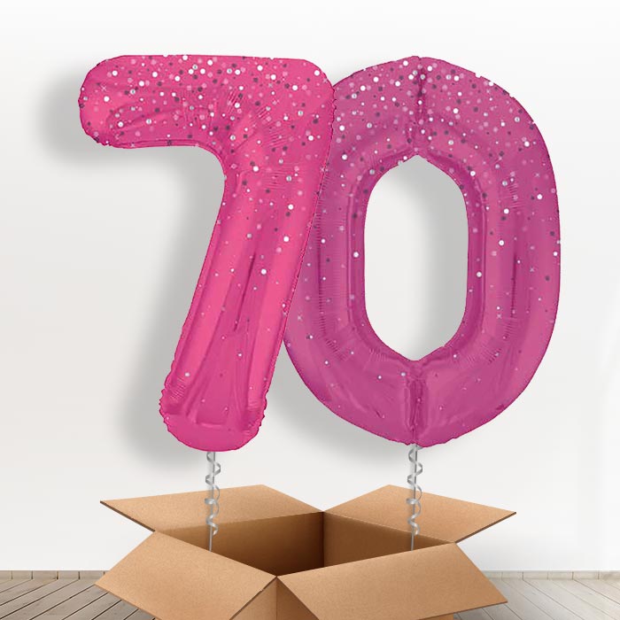 Hot Pink Dots 70 Balloons in a Box