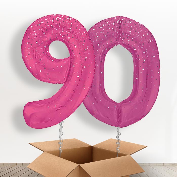 Hot Pink Dots 90 Balloons in a Box