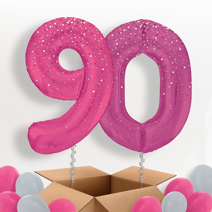 Hot Pink Dots 90 Balloons in a Box