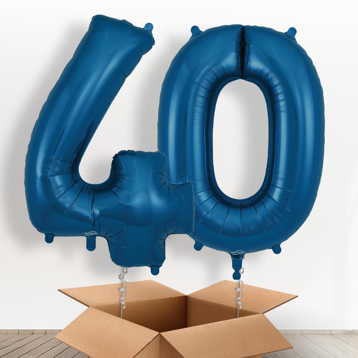 Navy Blue 40 Balloons in a Box