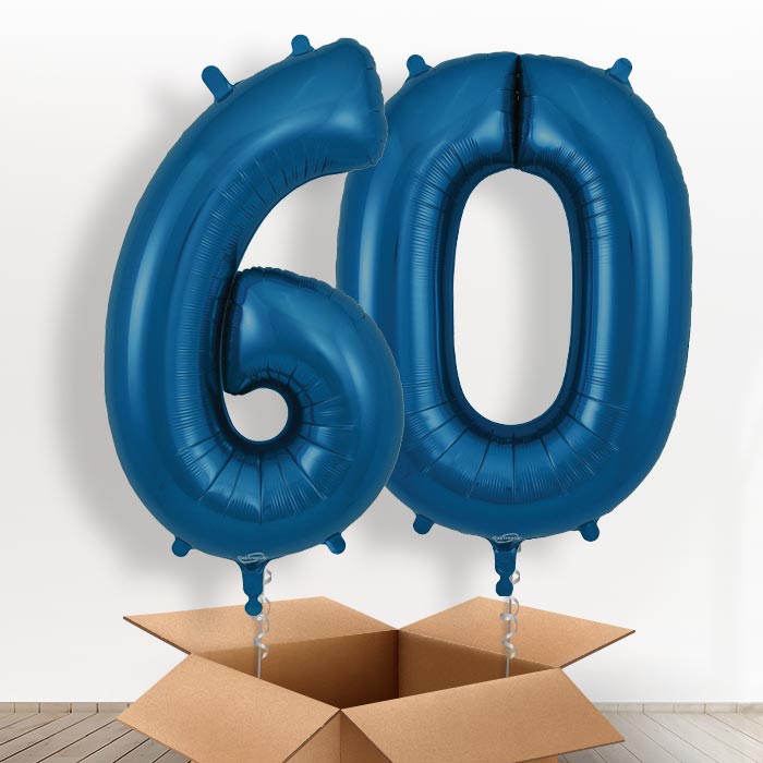 Navy Blue 60 Balloons in a Box