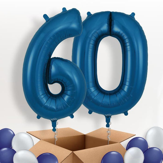 Navy Blue 60 Balloons in a Box