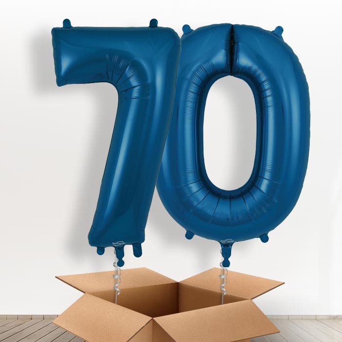 Navy Blue 70 Balloons in a Box