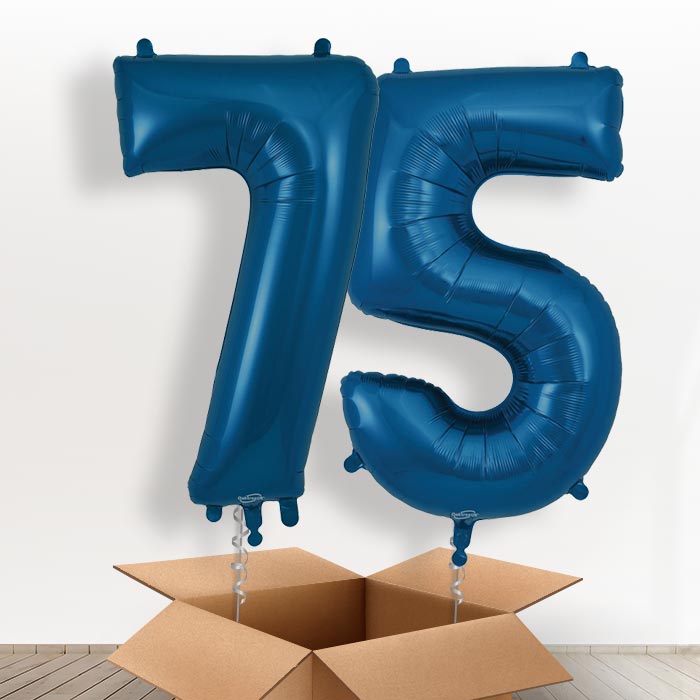 Navy Blue 75 Balloons in a Box