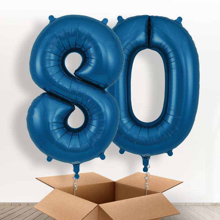 Navy Blue 80 Balloons in a Box