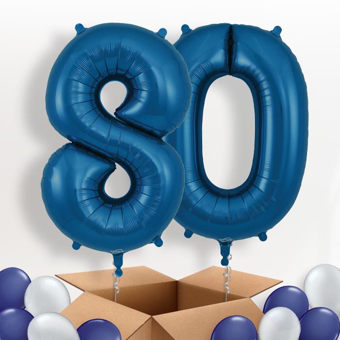 Navy Blue 80 Balloons in a Box