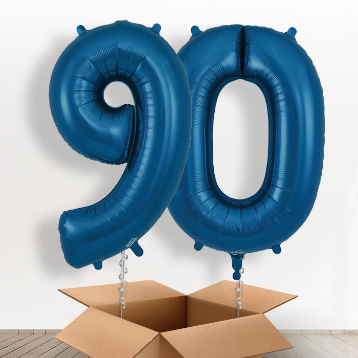 Navy Blue 90 Balloons in a Box