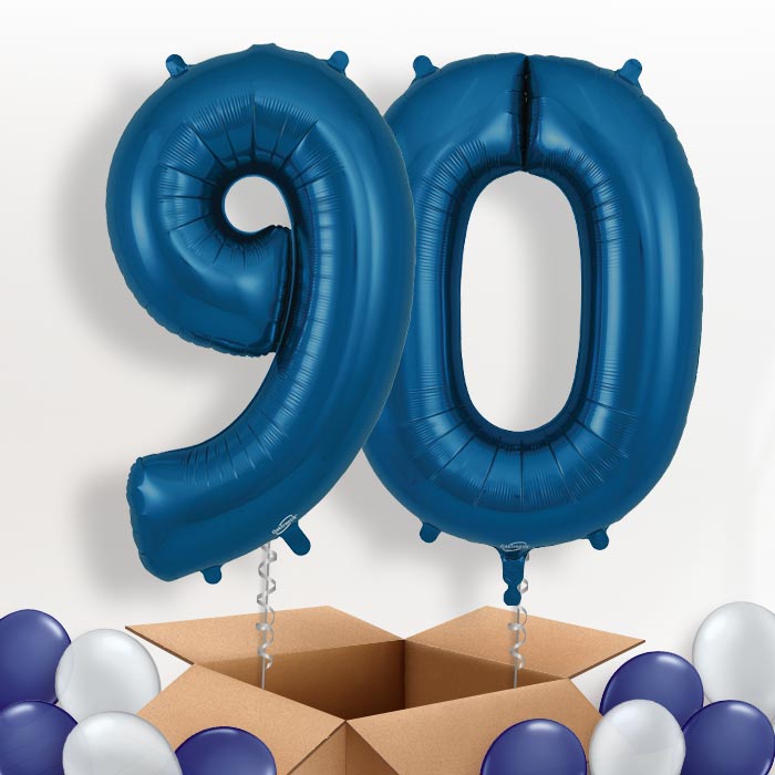 Navy Blue 90 Balloons in a Box