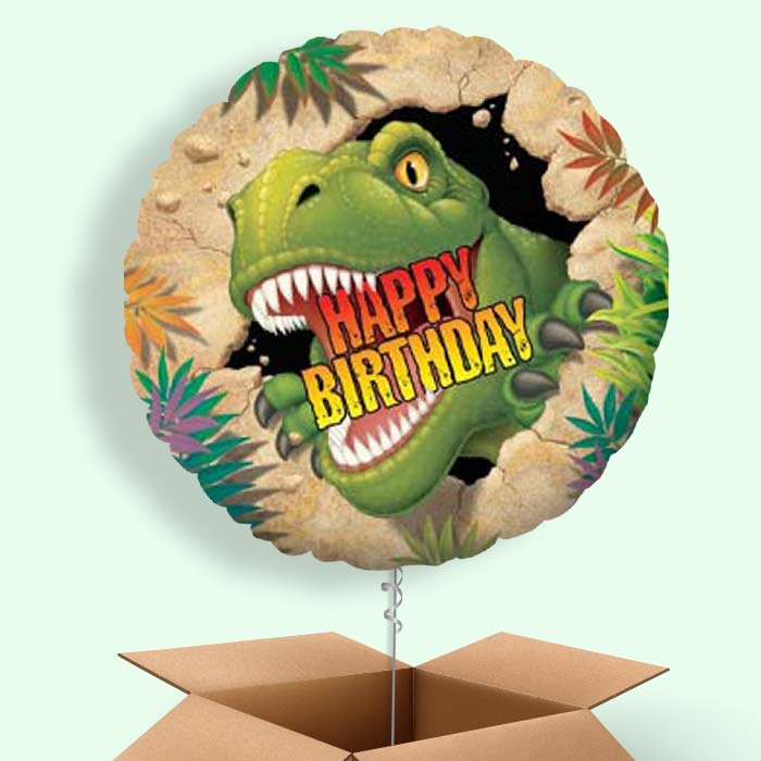 Happy Birthday Dinosaur Balloon Set in a Box