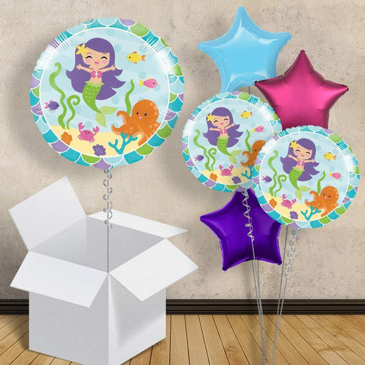 Mermaid Balloons in a Box (Friends) - 1 Balloon | Small Indoor Plants