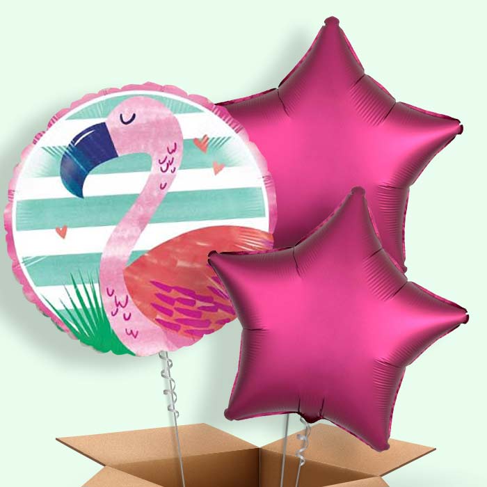 Flamingo Balloons in a Box (Pink)