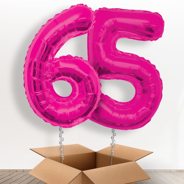 65 Balloons in a Box - Pink